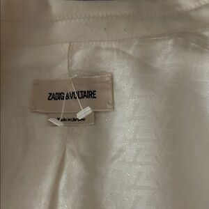 Zadig & Voltaire Ivory Satin blazer- Sinatra